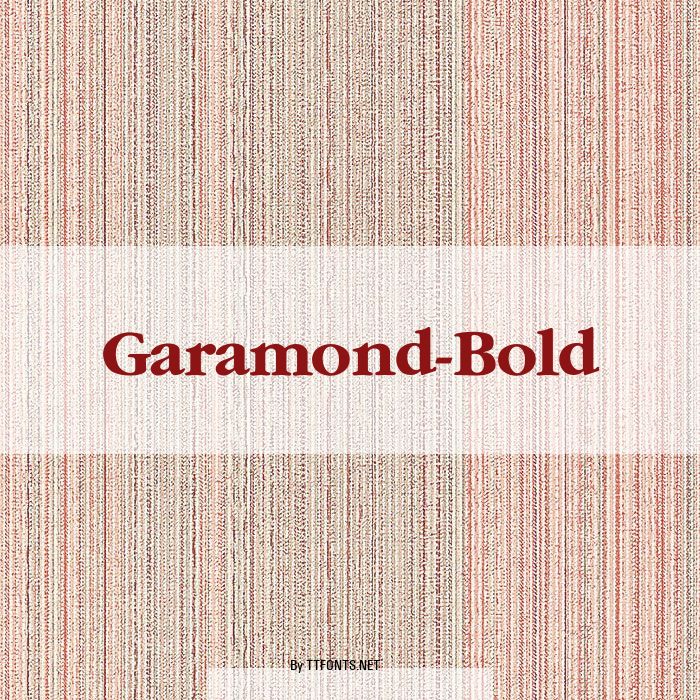 Garamond-Bold example