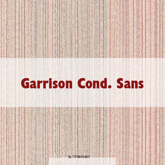 Garrison Cond. Sans example