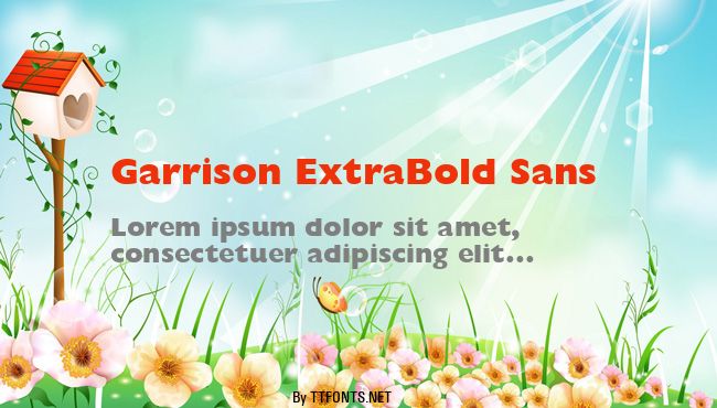 Garrison ExtraBold Sans example