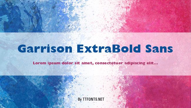 Garrison ExtraBold Sans example