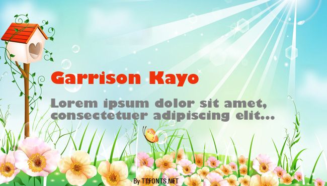 Garrison Kayo example