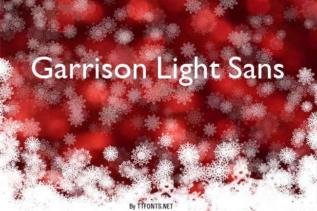 Garrison Light Sans example