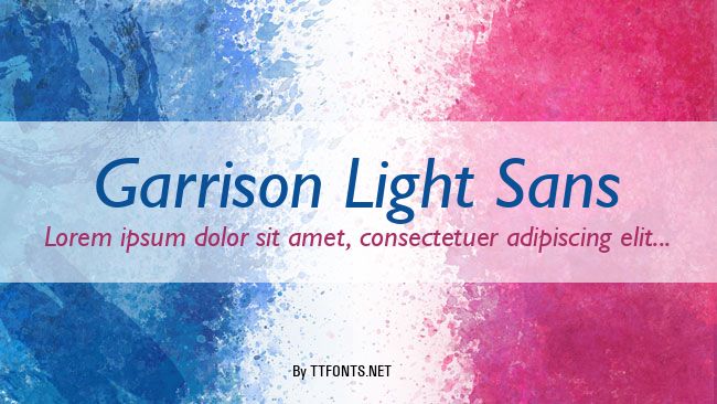 Garrison Light Sans example