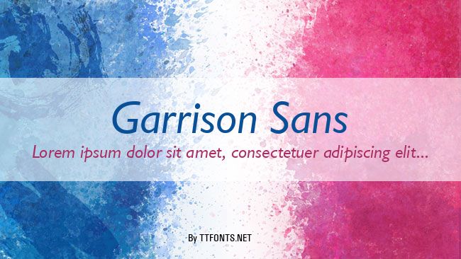 Garrison Sans example