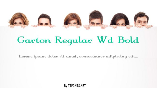 Garton Regular Wd Bold example