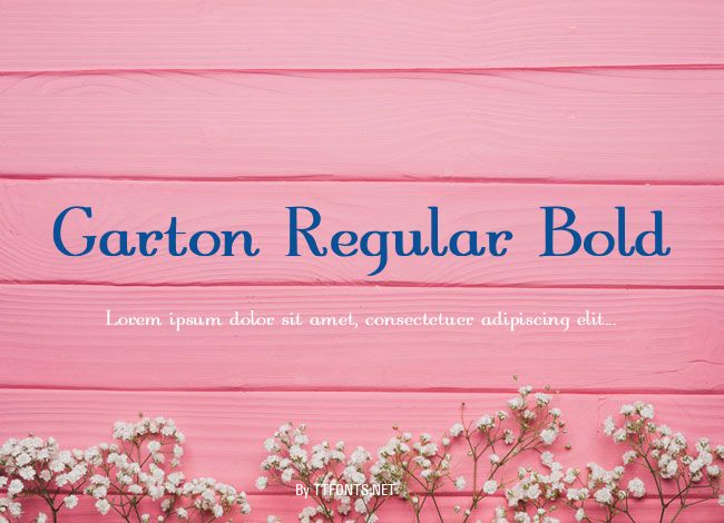 Garton Regular Bold example