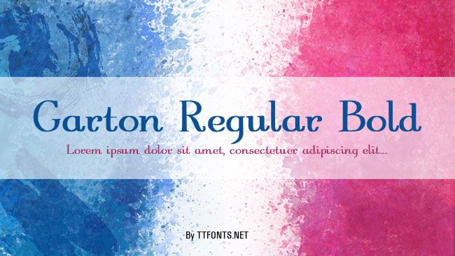 Garton Regular Bold example