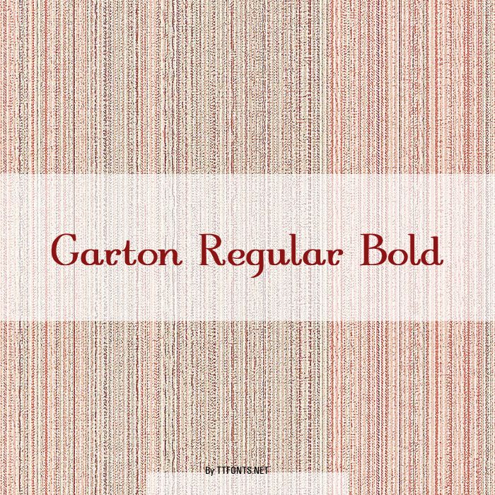 Garton Regular Bold example