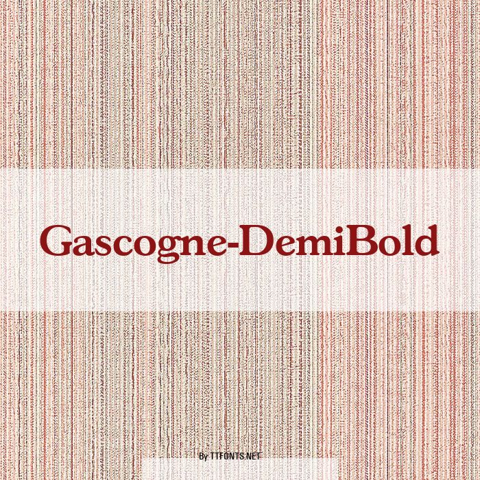 Gascogne-DemiBold example