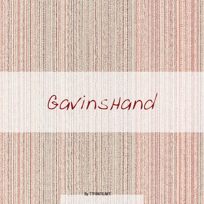 GavinsHand example