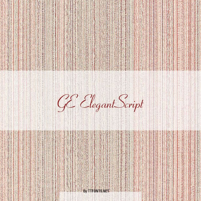 GE ElegantScript example