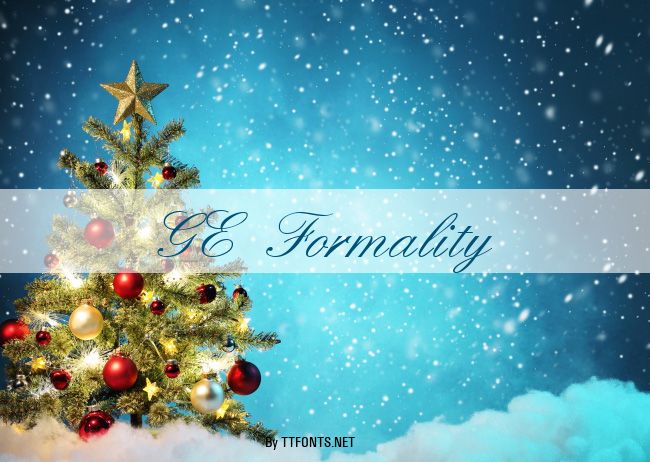 GE Formality example