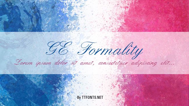 GE Formality example