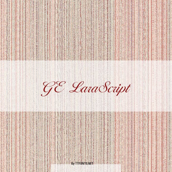 GE LaraScript example