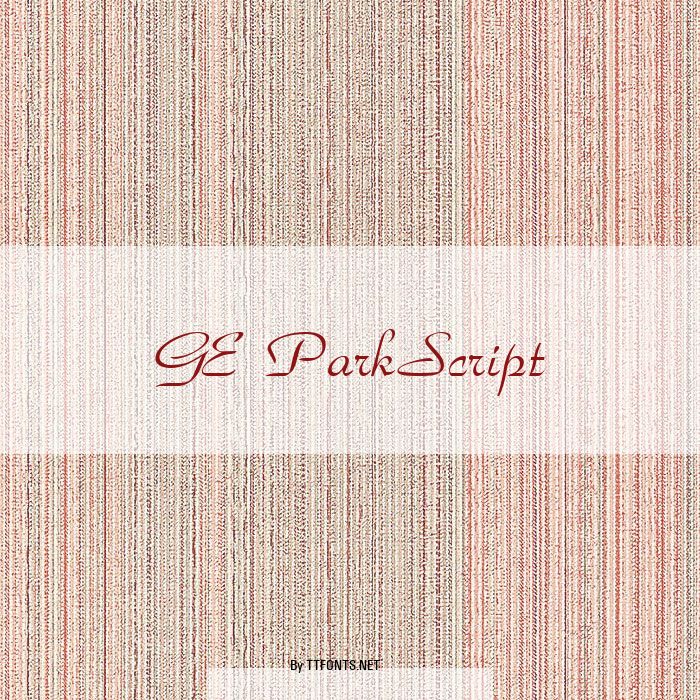 GE ParkScript example