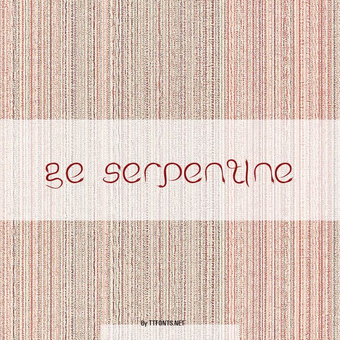 GE Serpentine example