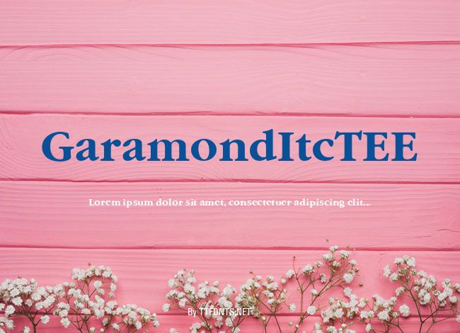 GaramondItcTEE example