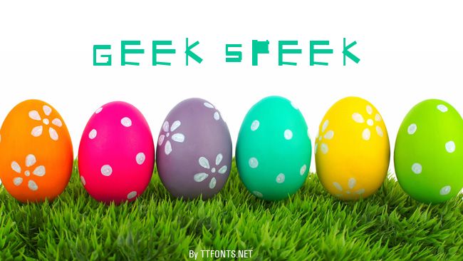 Geek Speek example