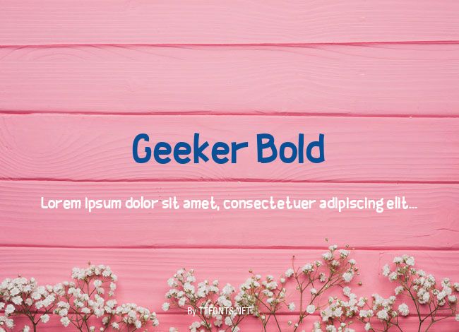 Geeker Bold example