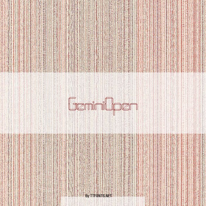 GeminiOpen example