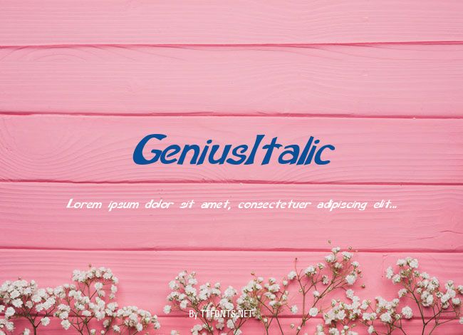 GeniusItalic example