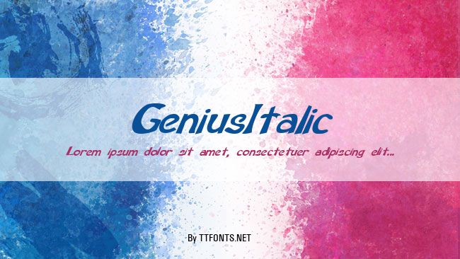 GeniusItalic example