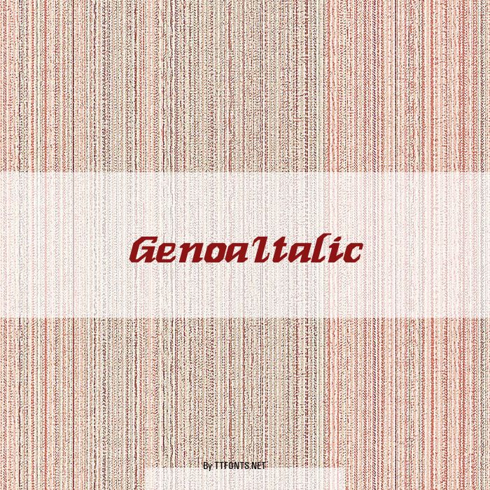 GenoaItalic example