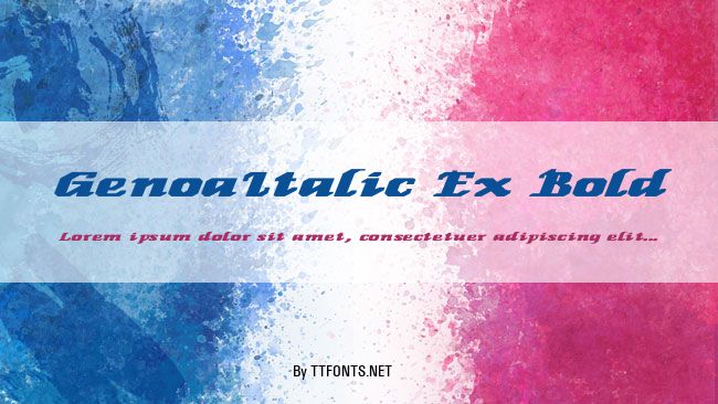 GenoaItalic Ex Bold example