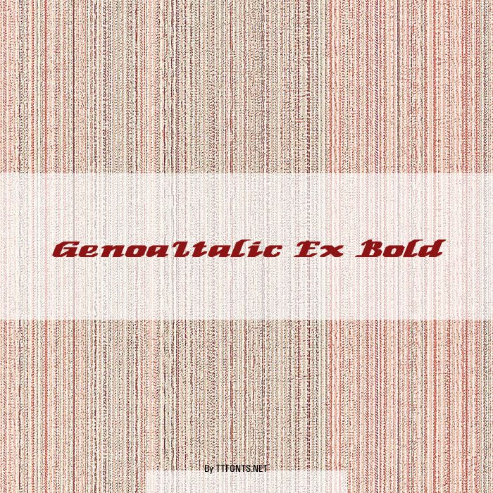 GenoaItalic Ex Bold example