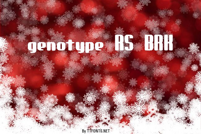 genotype RS BRK example