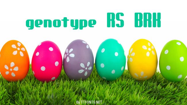 genotype RS BRK example