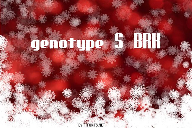 genotype S BRK example