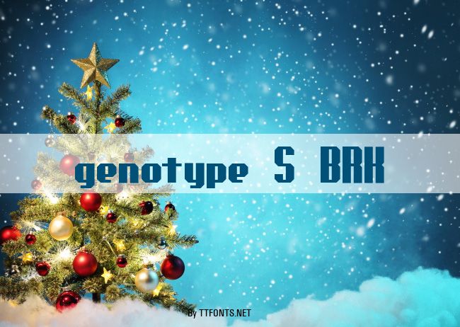 genotype S BRK example