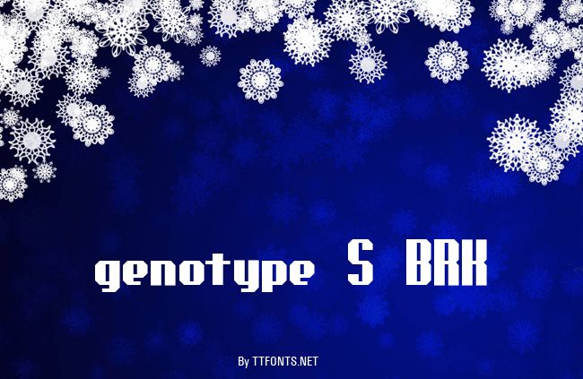 genotype S BRK example