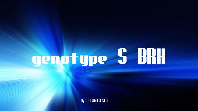 genotype S BRK example