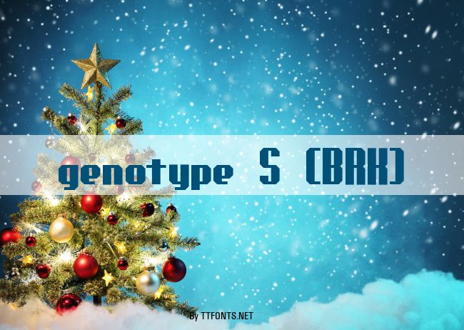 genotype S (BRK) example