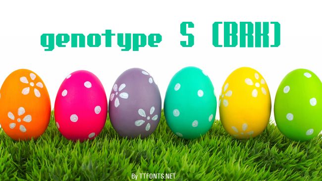 genotype S (BRK) example