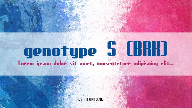 genotype S (BRK) example