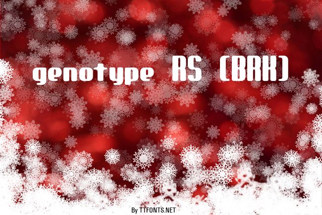 genotype RS (BRK) example