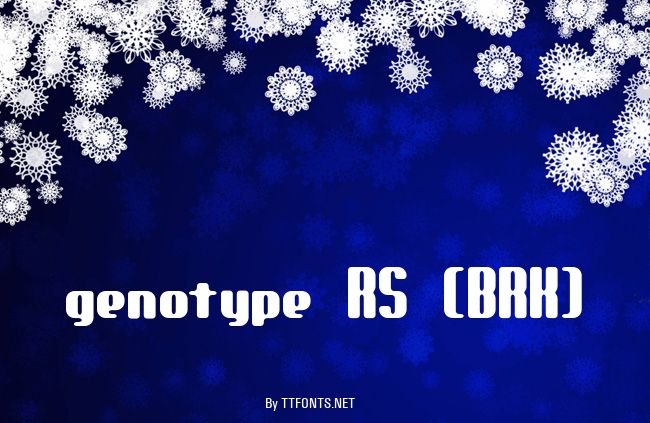 genotype RS (BRK) example