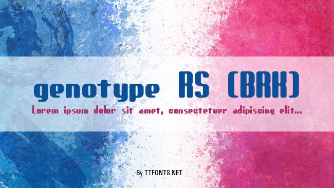 genotype RS (BRK) example