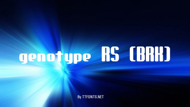 genotype RS (BRK) example
