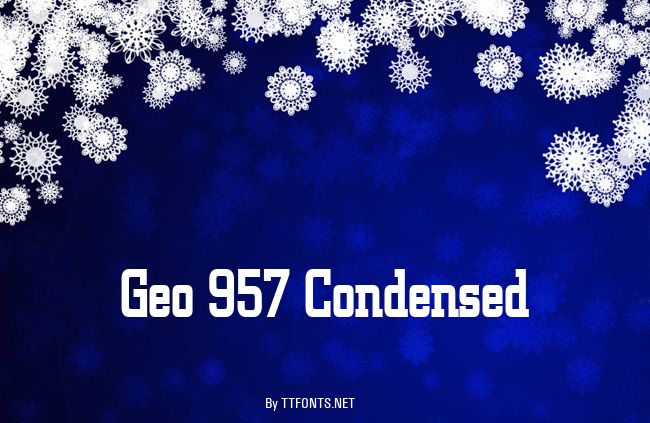 Geo 957 Condensed example