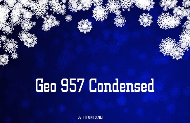 Geo 957 Condensed example