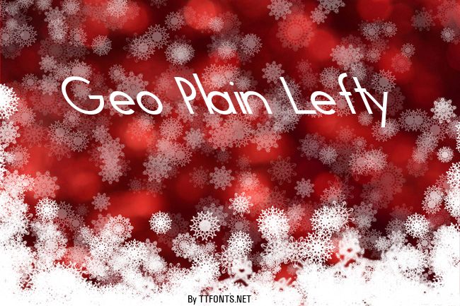 Geo Plain Lefty example