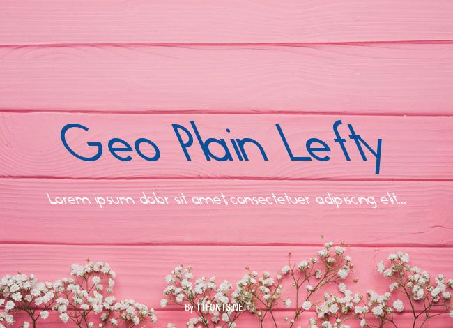 Geo Plain Lefty example