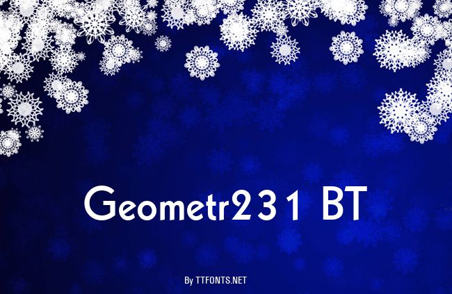 Geometr231 BT example