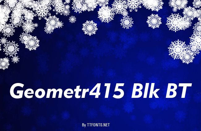 Geometr415 Blk BT example