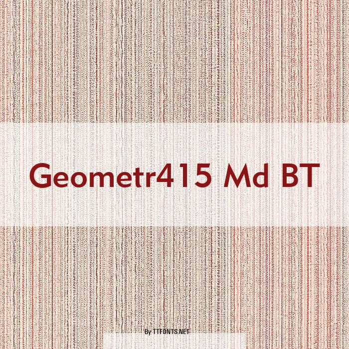 Geometr415 Md BT example