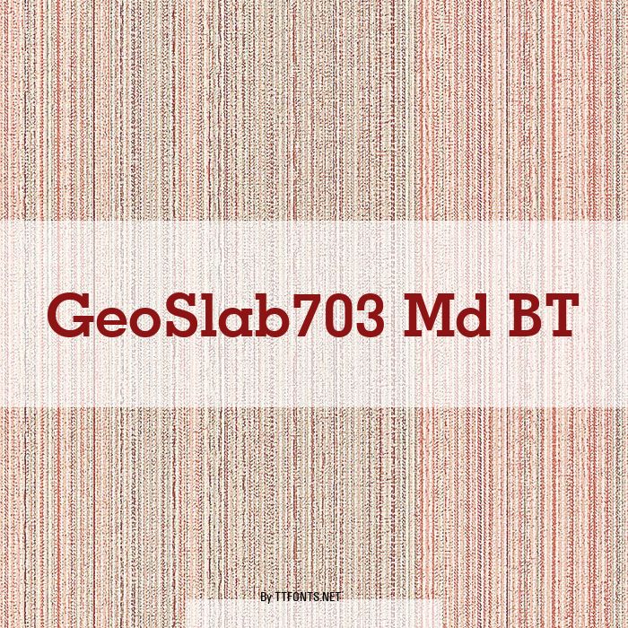 GeoSlab703 Md BT example